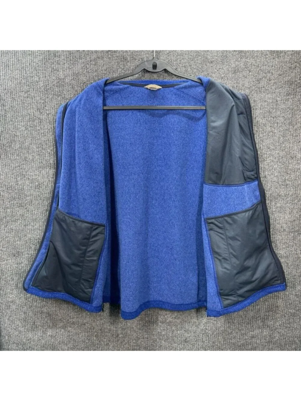 Duluth Trading Vest Park Point Mens XL Blue Fleece Full Zip Pockets Casual 76770